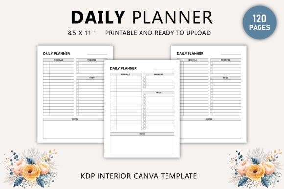 Download Editable Daily Planner KDP Interiors - Editable daily planner Collection