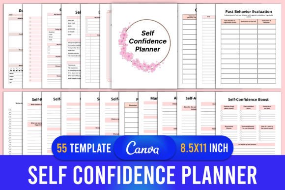 Download Self Confidence Planner Canva Interior - Premium Resources