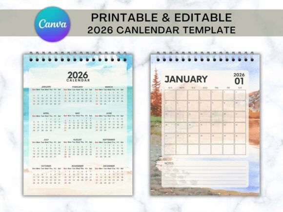Download 2026 Calendar Template - Nature Edition - Calendar Collection