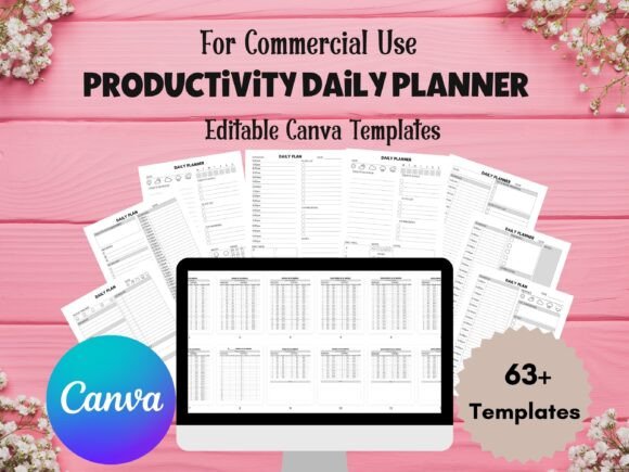 Download Editable Daily Planner Canva Templates - Editable daily planner Collection
