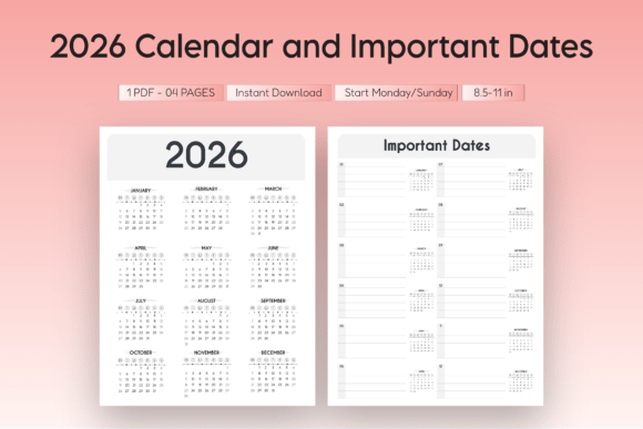 Download 2026 Calendar and Important Dates - Calendar Collection